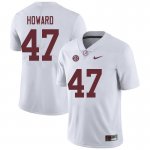 NCAA Men's Alabama Crimson Tide #47 Chris Howard Stitched College 2018 Nike Authentic White Football Jersey DU17T88NF